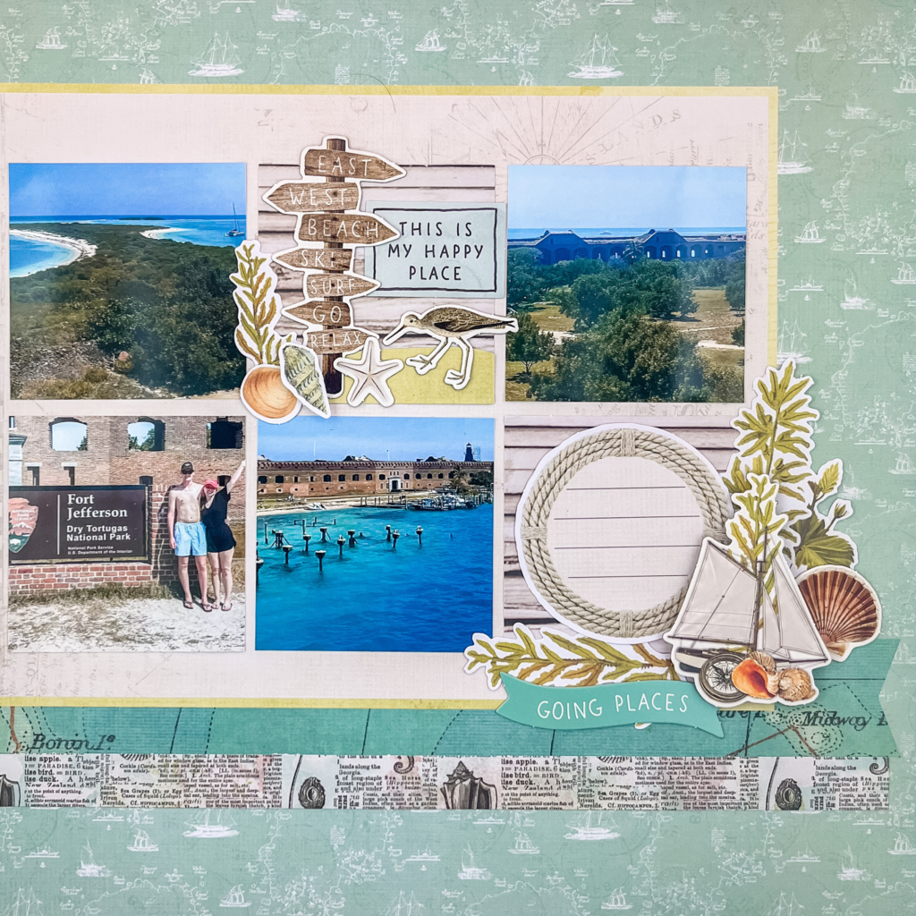 Dry Tortugas Scrapbook Layout