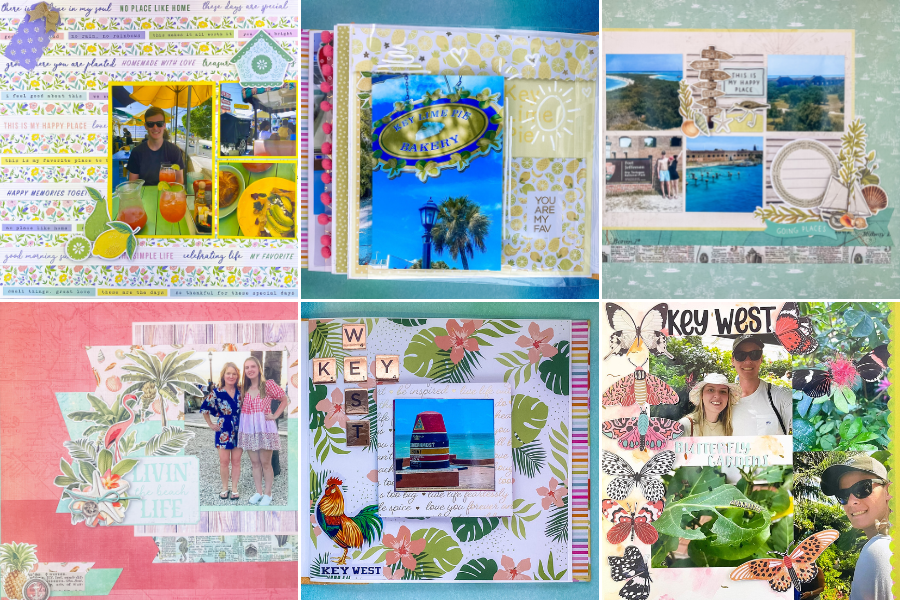 Premade Handmade Life is Sweet Fruit and Flora Theme Mini Scrapbook Album
