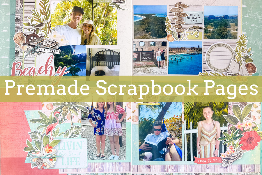 Weekend Getaway, Travel themed 2 page Scrapbooking Layout Kit, DIY