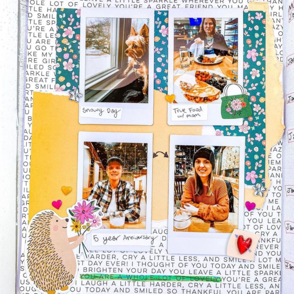 winter scrapbook page titles
