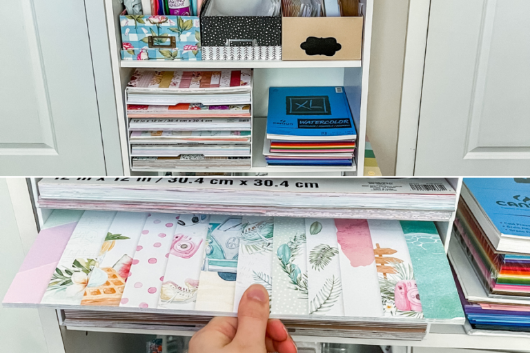 12x12 scrapbook paper storage