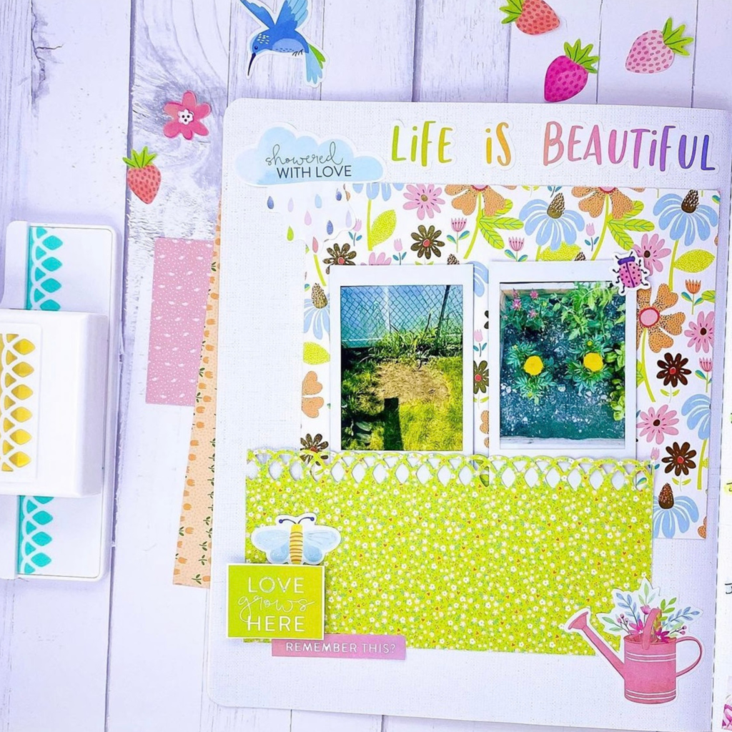 spring scrapbooking pages