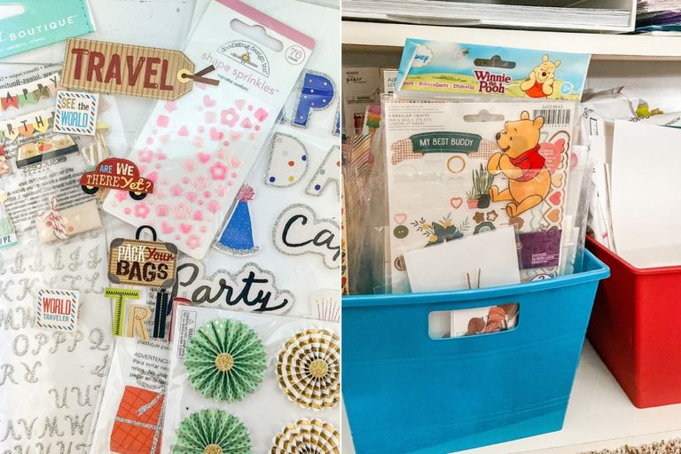 scrapbook sticker organization