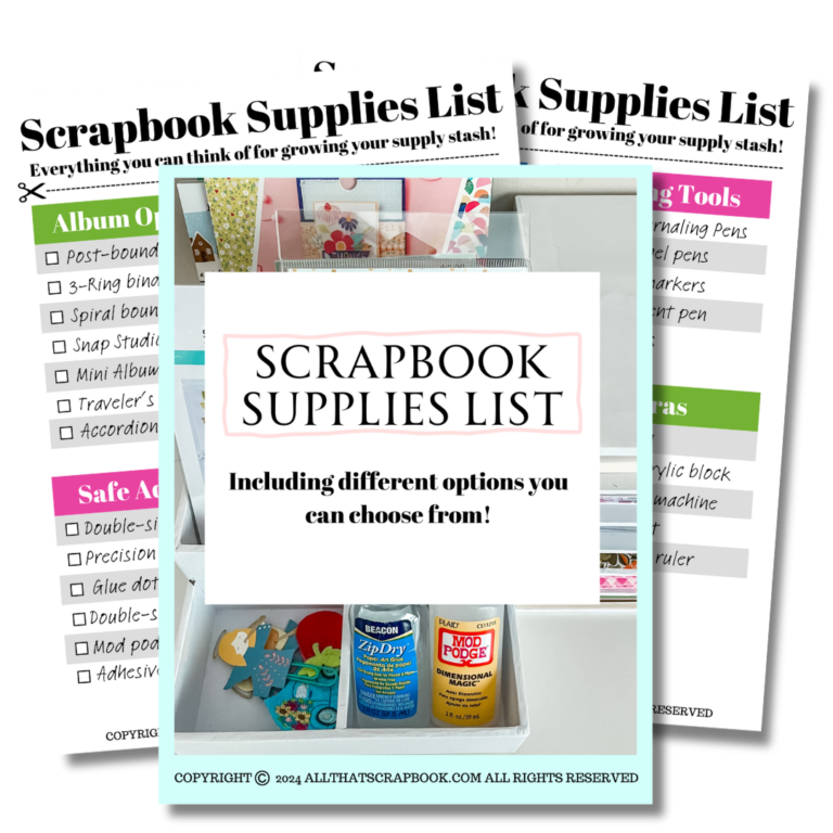 Basic Scrapbook Supplies List For New Crafters