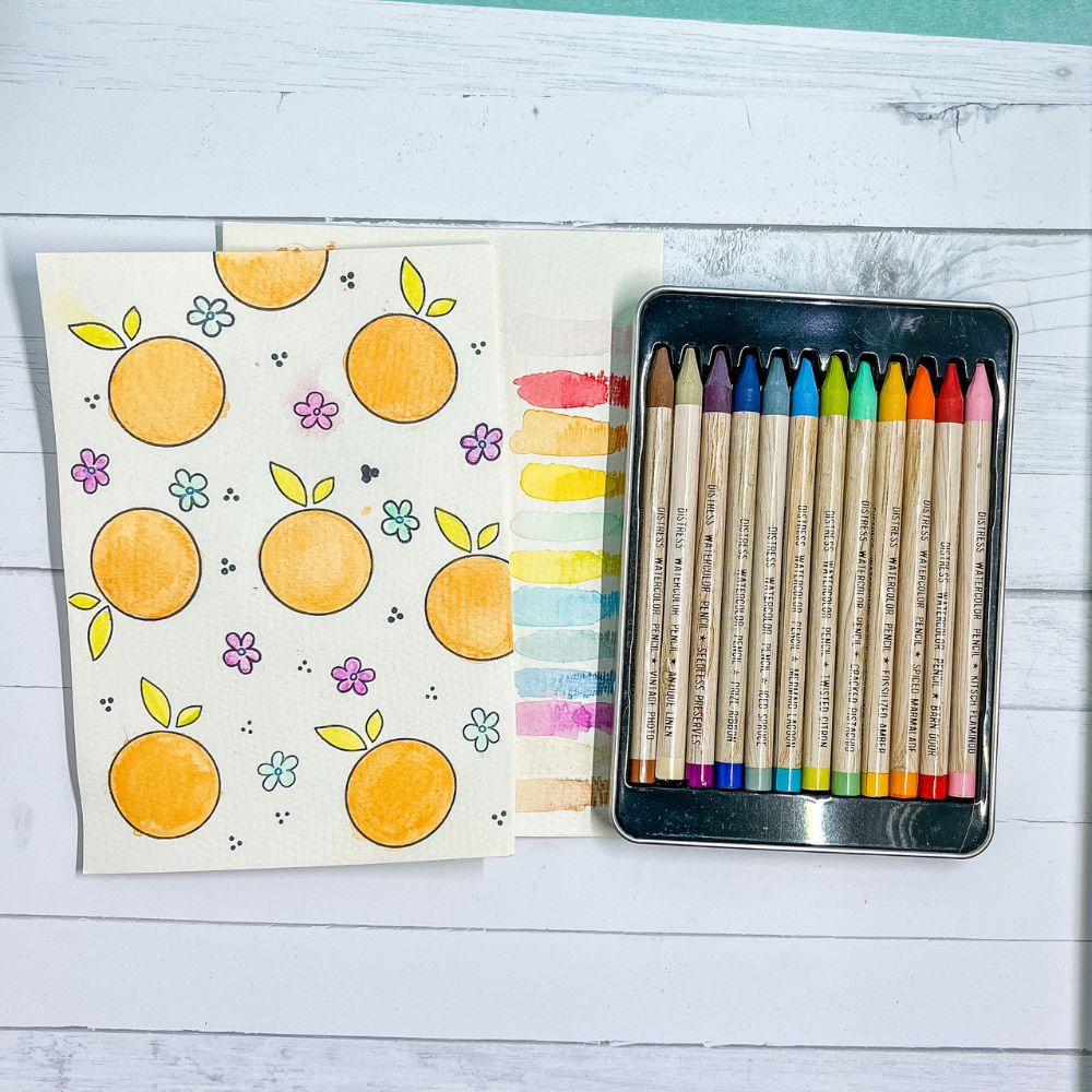 blending watercolor pencils
