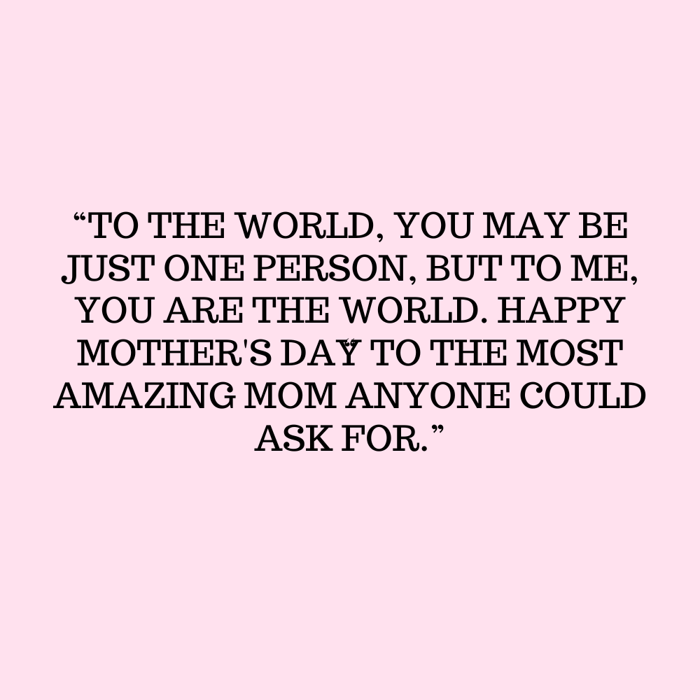 touching message for mothers day