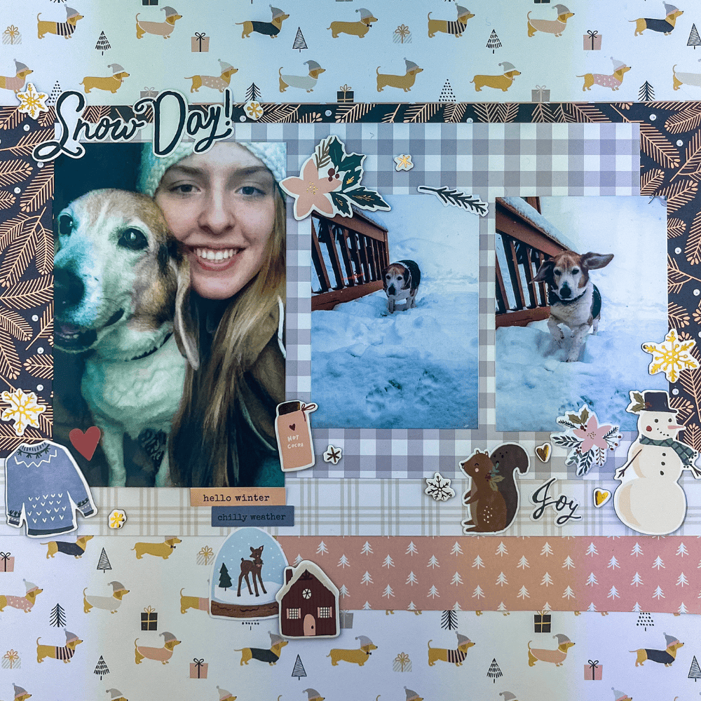 dog winter scrapbook ideas