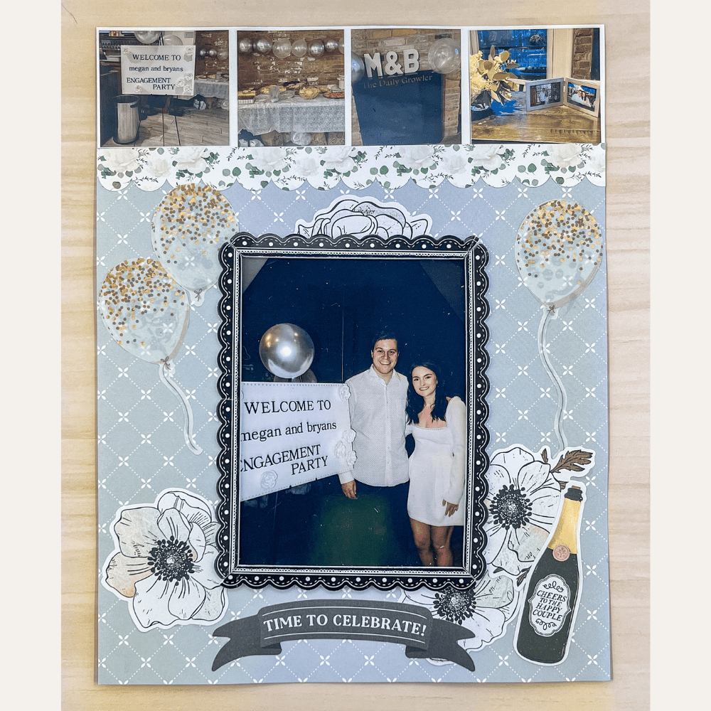 engagement scrapbook page ideas
