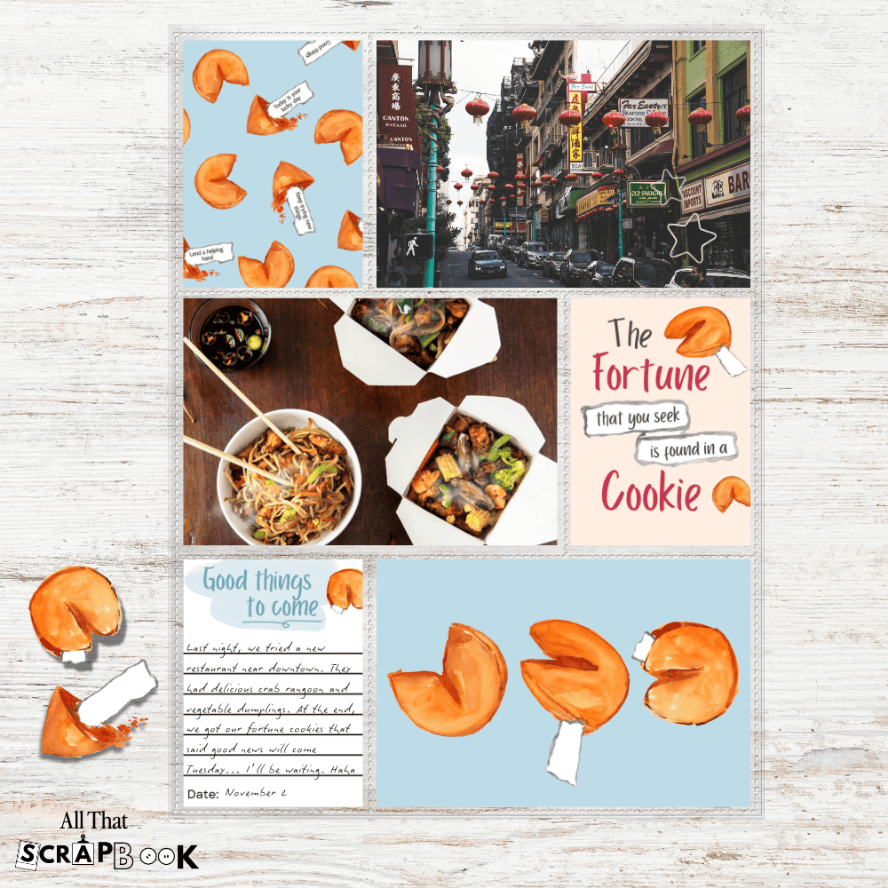 chinese scrapbook page