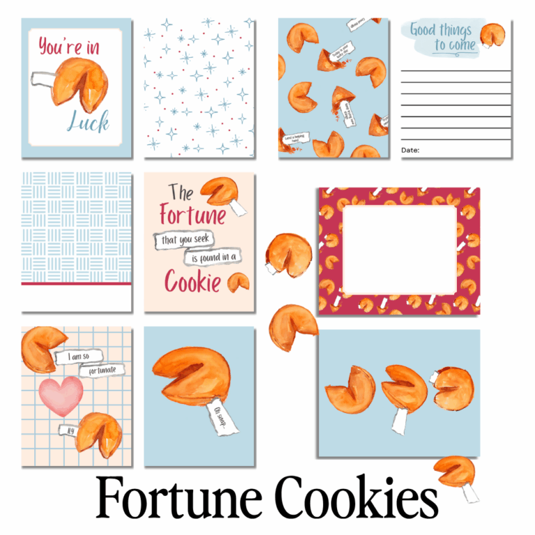 fortune cookie journal cards