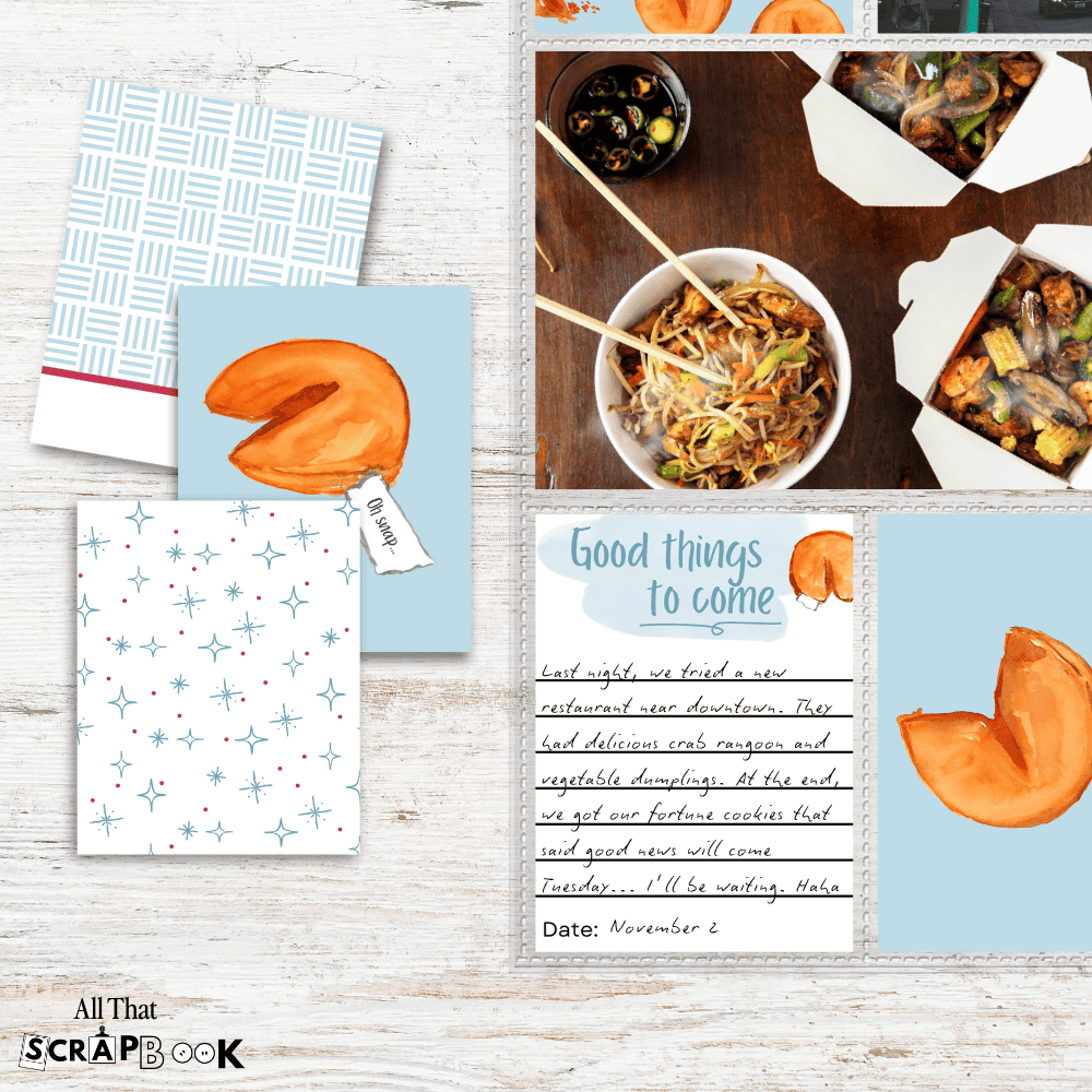 fortune cookie scrapbook