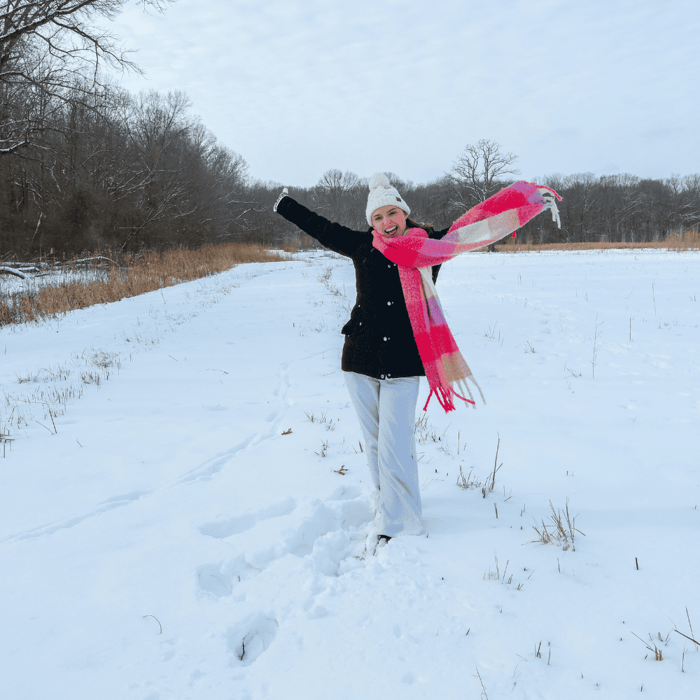 poses for snow pictures
