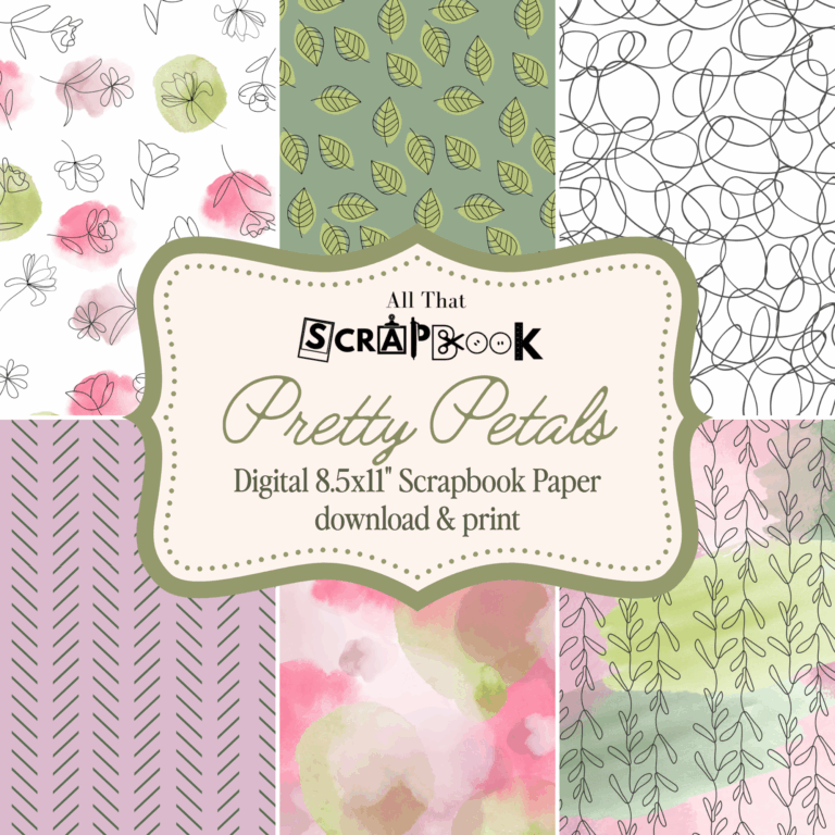 Spring scrapbook paper printable