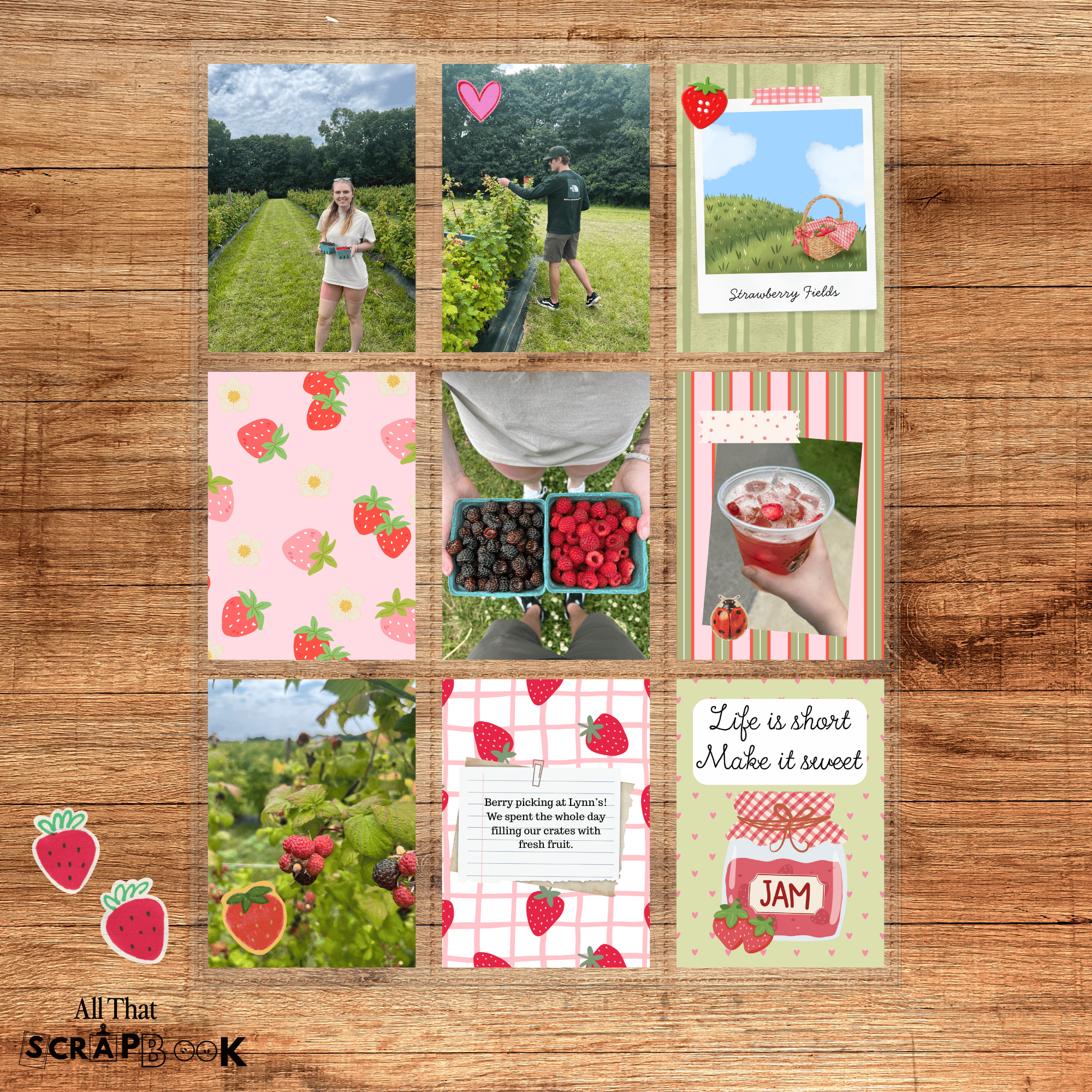 strawberry pocket cards