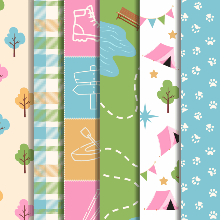 camping digital paper